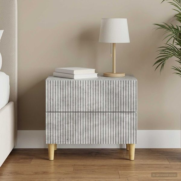 vidaXL Nočný stolík Betónovo sivá 62 x 34,5 x 48 cm Kompozitné drevo
