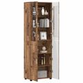 vidaXL Highboard FLORIN 60 x 35 x 182 cm Staré drevo Kompozitné drevo