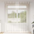 vidaXL Voile záclona 2 ks Piesková 260 x 140 cm Polyester