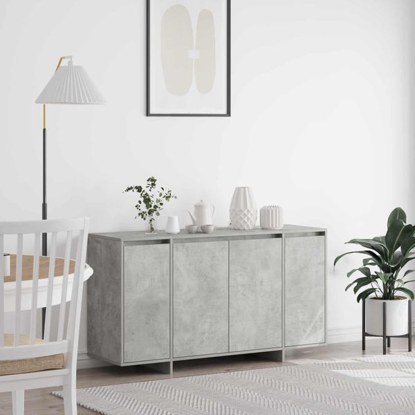 vidaXL Servírovacia skriňa Betónová šedá 135 x 41 x 75 cm