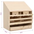 vidaXL Hniezdo pre sliepky 2 priehradky 63x40x65 cm borovicové drevo