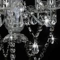 vidaXL Luster s krištálikmi, strieborný, okrúhly 5 x E14