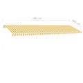 vidaXL Ručne zaťahovacia markíza s LED 600x300 cm žltá a biela