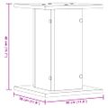 vidaXL Stojany na reproduktor 2 ks biele 30x30x40 cm kompozitné drevo