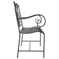 vidaXL Záhradná lavička 2 -Seater 104 x 54 x 93 cm Oceľ Čierna