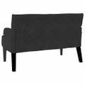 vidaXL Chesterfield lavica Čierna 112 x 65,5 x 75 cm Zamat