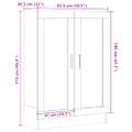 vidaXL Knižnica staré drevo 82,5x30,5x115 cm kompozitné drevo