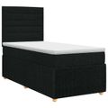 vidaXL Posteľ boxspring s matracom Čierna 90 x 200 cm Látka