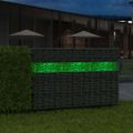 vidaXL Záhradná gabiónová stena, sklenené kamene a LED 50x30x100 cm