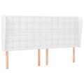 vidaXL Čelo postele so záhybmi biely 183x23x118/128 cm umelá koža