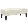 vidaXL lavička s vankúšom Krémová 113 x 57 x 39 cm Zamat
