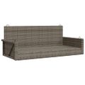 vidaXL Hojdacia lavica sivá 119x56x48 cm polyratan