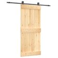 vidaXL Posuvné dvere 90 x 210 cm Masívne borovicové drevo (neupravené)