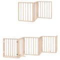 vidaXL Brána pre psa s dverami skladacia 15panely 750cm topoľové drevo