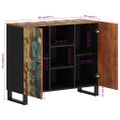 vidaXL Komoda s 2 dvierkami 90x33x75 cm masívne recyklované drevo