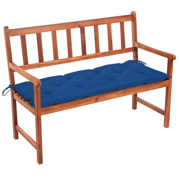 vidaXL Záhradná lavička s podložkou 120 cm akáciový masív