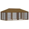 vidaXL Kryt altánku s bočnými stenami 600,5 x 300,5 cm Sivohnedá