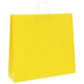vidaXL Papierové tašky 50 ks s rúčkami, žlté, 54x15x49 cm