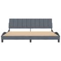 vidaXL Rám postele bez matraca Hanko tmavosivá 200x200 cm zamat
