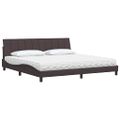 vidaXL Posteľ s matracom Hanko tmavohnedá 200x200 cm látka