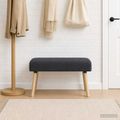 vidaXL lavička Jednofarebný Tmavosivá 80 x 40 x 46 cm Bouclé