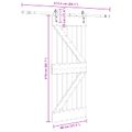 vidaXL Posuvné dvere NARVIK Prírodná a čierna 80 x 210 cm (213,5 cm)