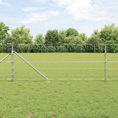 vidaXL Zváraný drôtový plot s hrotmi 100 x 0,8 m Strieborná Sieťovina