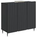 vidaXL Servírovacia skriňa Čierna 89 x 34,5 x 82 cm Kompozitné drevo