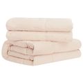 vidaXL Sada prikrývok 2 ks 260 x 240 cm Kapok a polyester Béžová