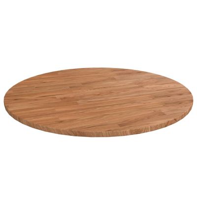 vidaXL Okrúhla stolová doska bledohnedá Ø80x1,5cm ošetrený masívny dub