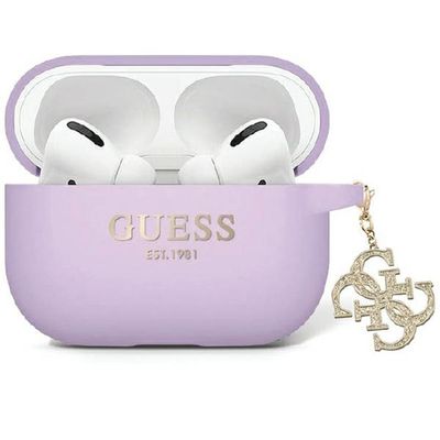 Guess puzdro na Airpods Pro 2 GUAP2LECG4U fialová Silikón 4G Strassed Charm