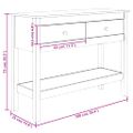 vidaXL Konzolový stolík 100x35x75 cm masívne borovicové drevo