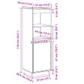 vidaXL Komoda biela 37x34x110 cm masívna borovica