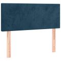 vidaXL Posteľný rám boxsping s matracom tmavomodrý 90x190 cm zamat