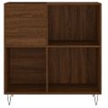 vidaXL Skrinka na platne hnedý dub 84,5x38x48 cm kompozitné drevo