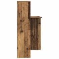 vidaXL Stôl Staré drevo 131,5 x 50 x 106,5 cm Kompozitné drevo
