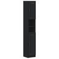 vidaXL 3-dielna skrinka do kúpeľne UTRECHT Čierna Kompozitné drevo