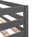 vidaXL Poschodová posteľ so závesmi modrá 90x200 cm masívna borovica