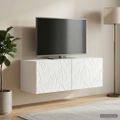 vidaXL Nástenná TV skrinka 98 x 41 x 30 cm Biela s vysokým leskom