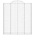 vidaXL Oblúkový gabionový kôš 3 ks 200x30x220/240cm pozinkované železo