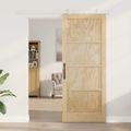 vidaXL Posuvné dvere Prírodná a biela 86 x 211 cm Borovicový masív