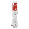 Predlžovací kábel EMOS P0417R / 7 m / 4 zásuvky / biely / PVC / 1,5 mm2