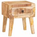 vidaXL Koncový stôl Hnedá 40 x 32 x 46 cm Masívne mango drevo