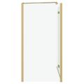 vidaXL Zábrana sprchy Zlatá 120 x 68 x 130 cm ESG sklo a hliník