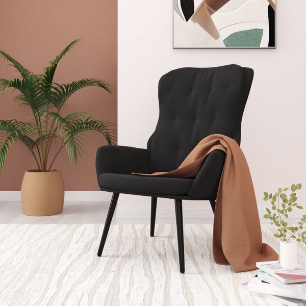 vidaXL Relaxačné kreslo čierne zamatové