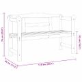 vidaXL Vonkajšia lavička 2 -Seater 119 x 44 x 76 cm Hnedá Obdĺžnikový