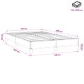 vidaXL Posteľ bez matraca tmavosivá 120x200 cm zamat