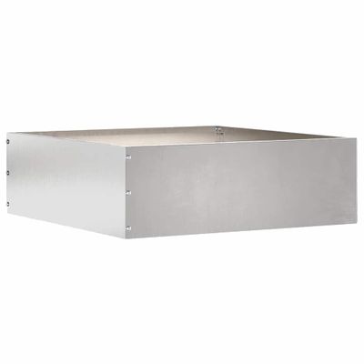 vidaXL Obrubník trávnika 40 x 40 x 13 cm Nehrdzavejúca oceľ Strieborná