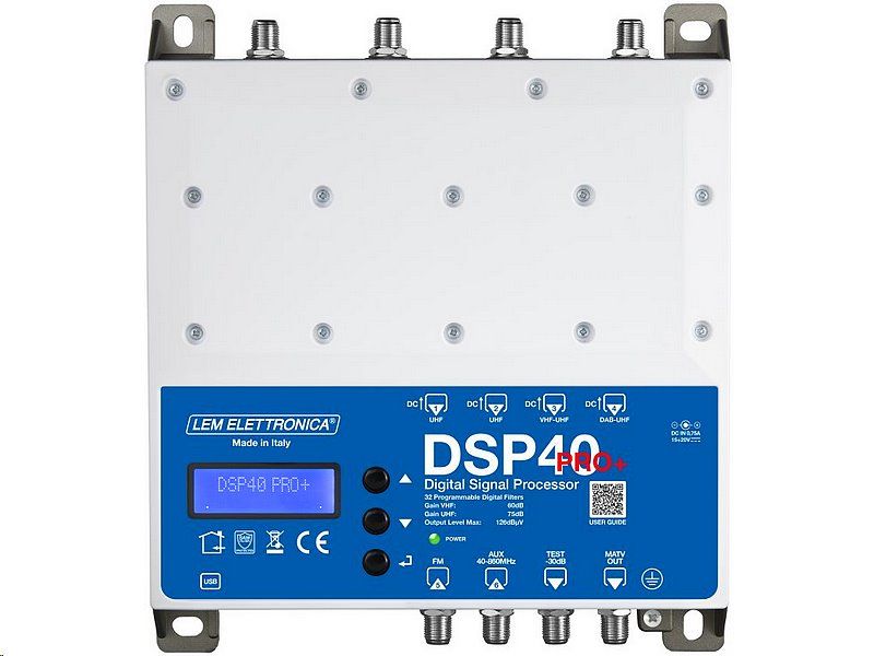 LEM DSP40 PRO+ 4G/5G programovateľný DVB-T/T2 zesilovač