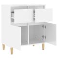 vidaXL Komoda vysoký lesk biela 60x35x70 cm spracované drevo
